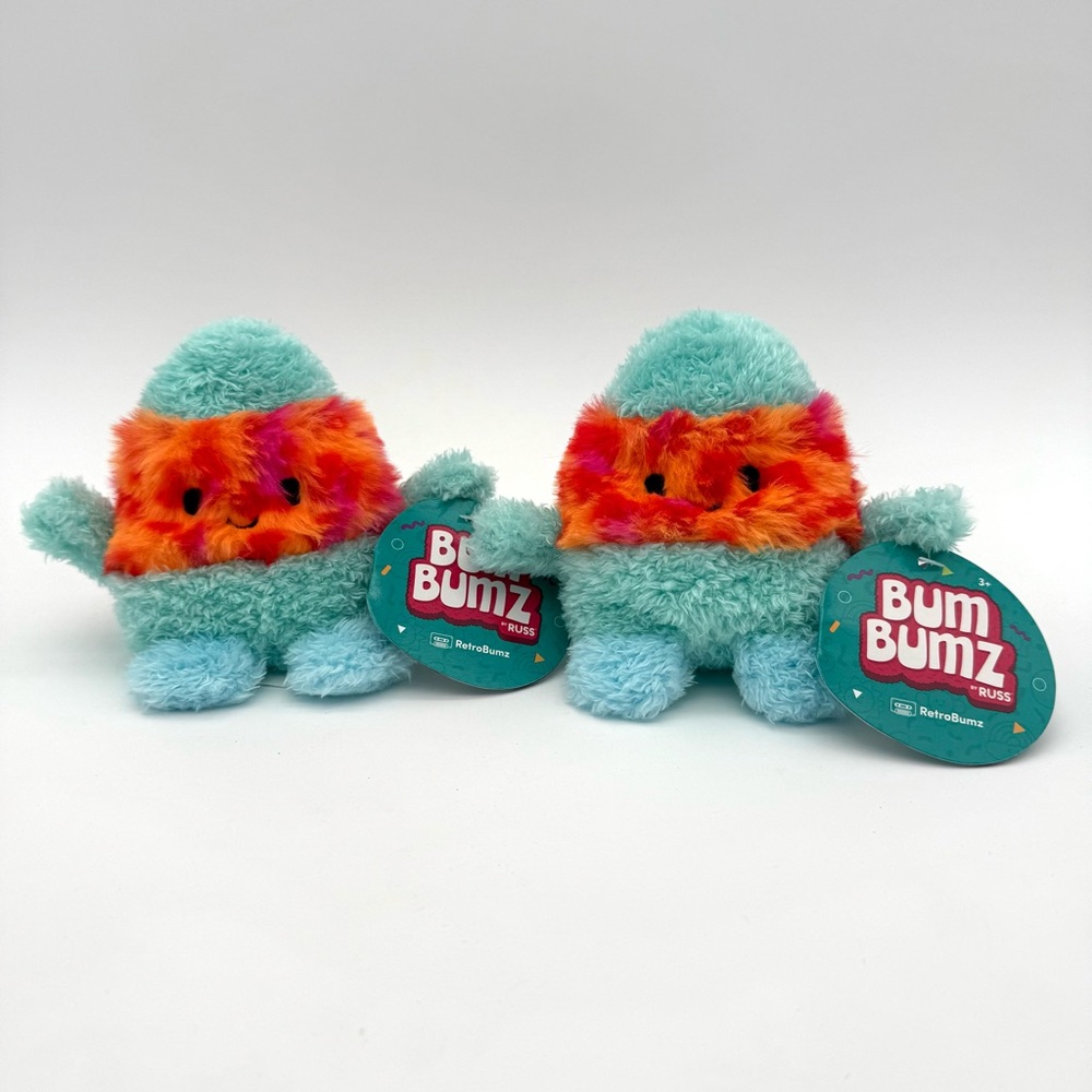 NWT New Retro Bum Bumz 4.5" Set Lot Toy Plush Pack Matt Megs Sara Josh Jess Zack - Picture 6 of 13